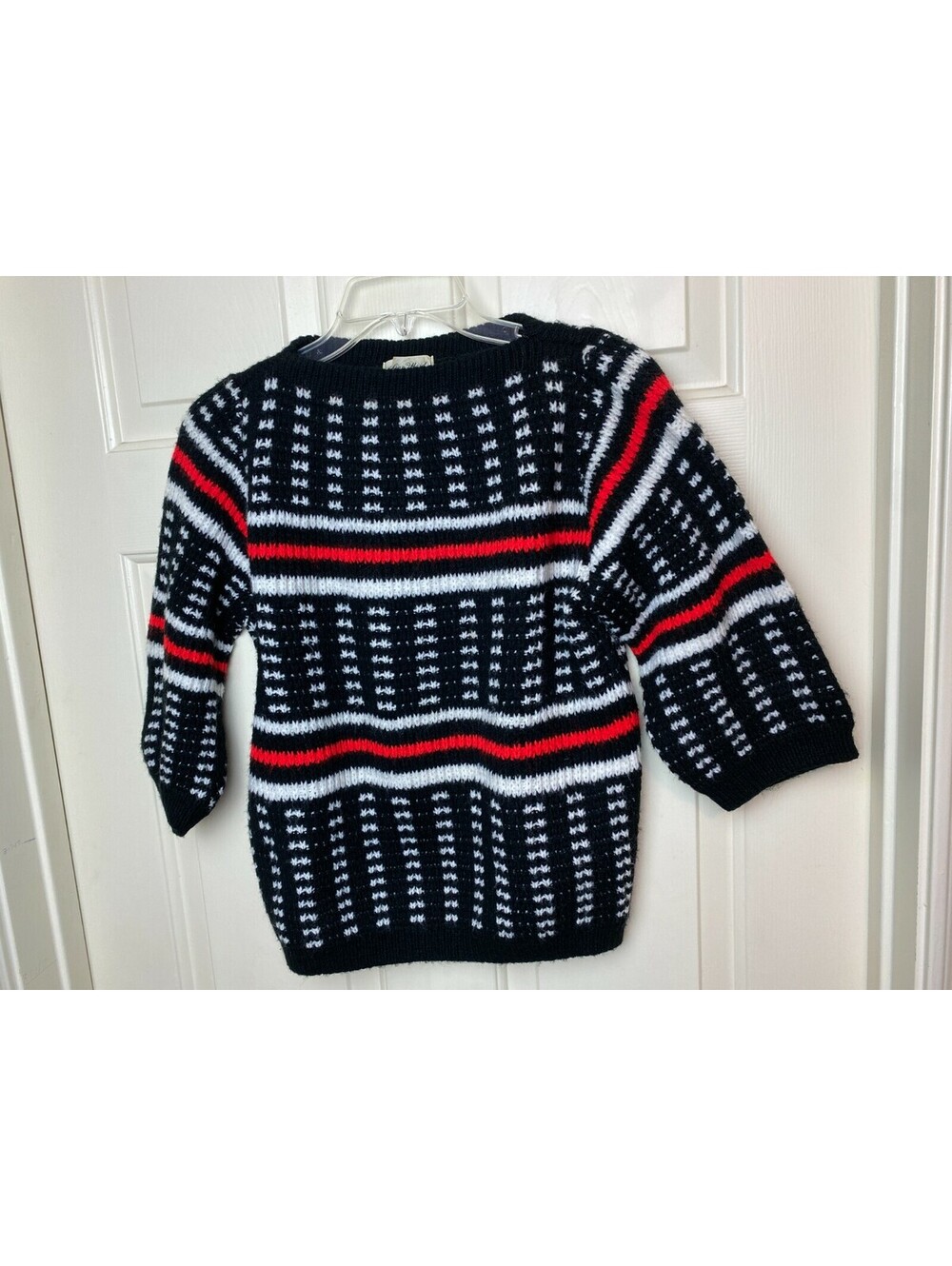 Vintage Italian Maid a Nelda Original 100% Orlon Acrylic Sweater Striped